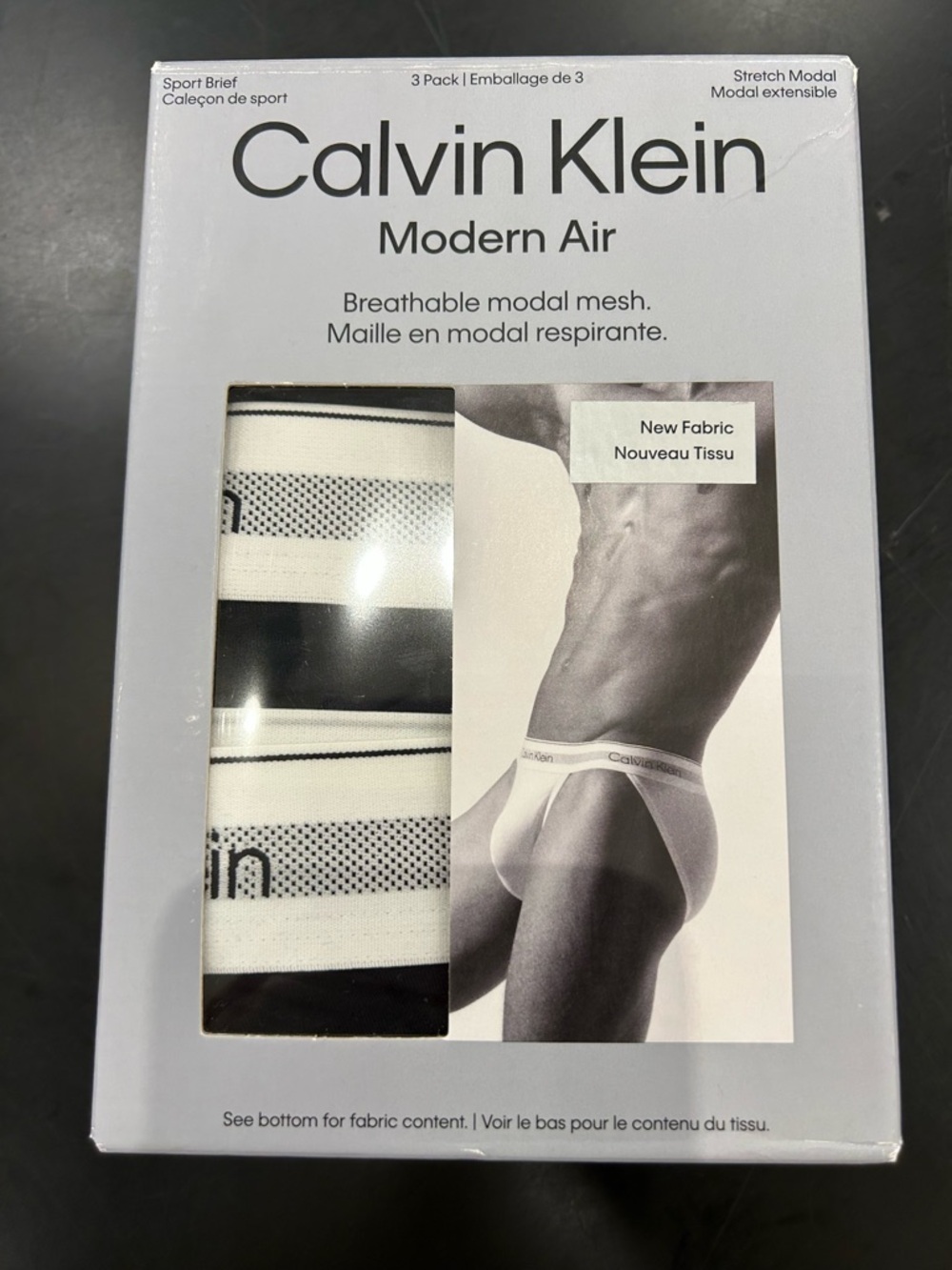 Calvin Klein sport brief breathable modal mesh  Brief 3-Pack new fabric